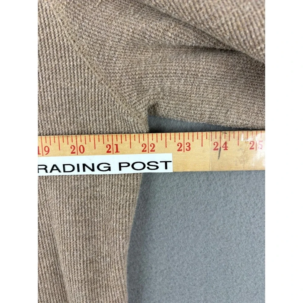 Banana Republic Mens Tan Heather Quarter Zip Soft Pullover Sweater Large Logo